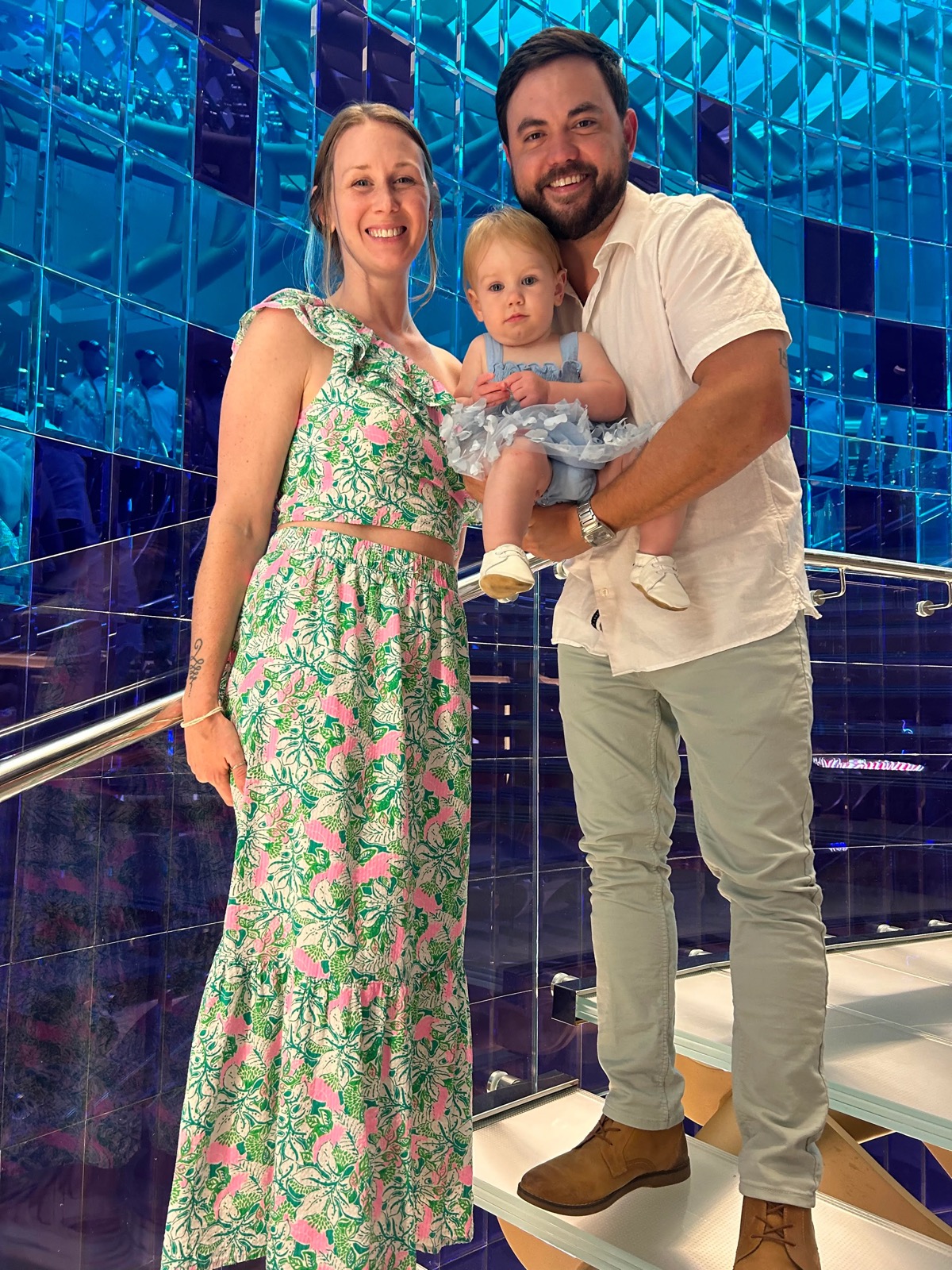 Blake York, founder of Bobcat Movers, with his wife and daughter